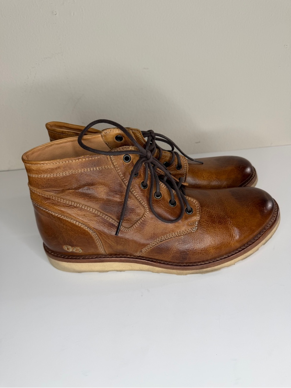 Bed Stu Cobbler Series Men’s Size 13M Lace Up Ankle Boots Distressed Brown